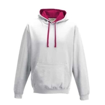 Varsity hoodie jh003 Arctic-white-hot-pink