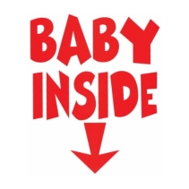Baby inside t-shirt.