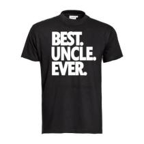 Best Uncle Ever t-shirt zwart met witte print