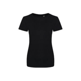 Cascade Organic Women's Tee - EA001F. Kleuren Jet black