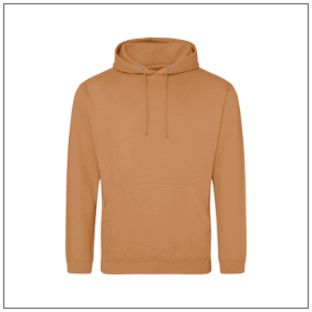 Uniseks College hoodie JH001 Caramel Latte kleur met buidelzak en capuchon – BBshirts