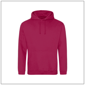 College Hoodie JH001 Cranberry - BBshirts.nl