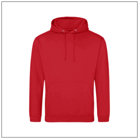 College Hoodie JH001 Fire Red - BBshirts.nl
