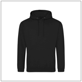 Jet black College Hoodie JH001 - BBshirts.nl