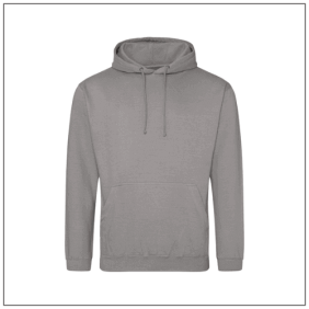 College hoodie JH001 Platinum Grey met uniseks pasvorm - BBshirts