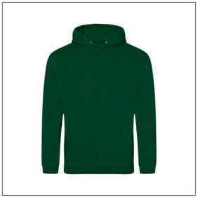 College hoodie JH001 in Rainforest Green met uniseks pasvorm - BBshirts