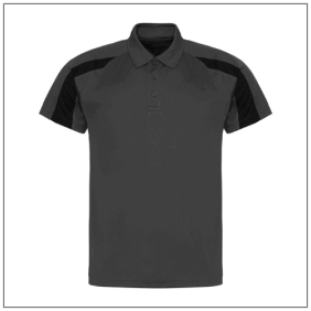 Contrst Cool Polo JC043 - Charcoal Jet Black.