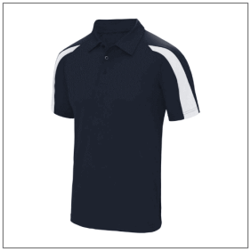 Contrast Cool Polo JC043 - New french navy Arctic white.