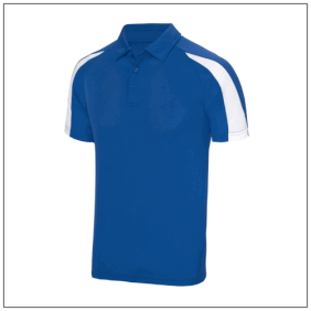 Contrast Cool Polo JC043 - Royal blue Arctic white..