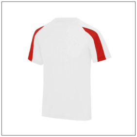 Contrast Cool T JC003 Arctic White - Fire Red