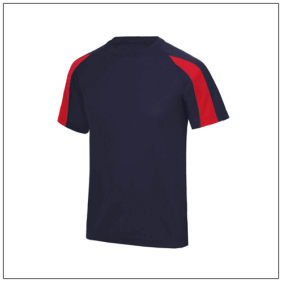 Contrast Cool T JC003 French Navy - Fire Red.