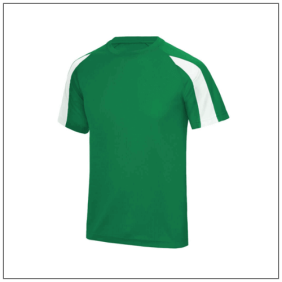 Contrast Cool T Kelly green - Arctic white.