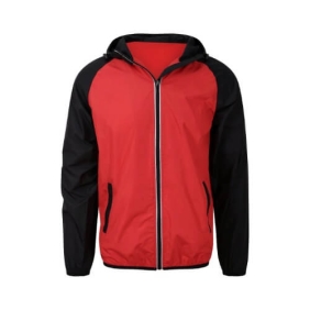 Cool Contrast Windshield Jacket JC062 - Fire red Jet black