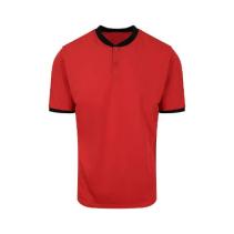 Cool Stand Collar Sports Polo JC044 - Fire red Jet black