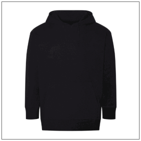Crater Recycled Hoodie - EA042. Kleuren Black