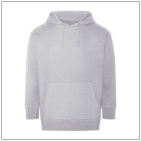 Crater Recycled Hoodie - EA042. Kleuren Heather grey