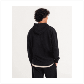 Crater Recycled Hoodie EA042 model achterkant
