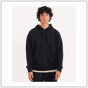 Crater Recycled Hoodie EA042 model voorkant