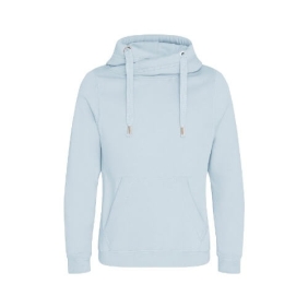 Cross Neck Hoodie JH021 - Sky Blue