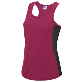 dri-fit dames singlet hot pink jet black.