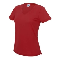 Dri-Fit dames shirt met v-hals fire-red.