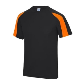 Dri-Fit Contrast Cool T JC003 - Jet Black - Electric Orange