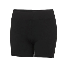 Woman's Cool Training Short JC088 front - Jet black.