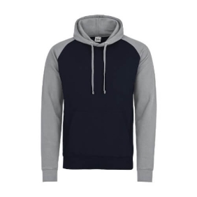 Baseball hoodie JH009 Oxford-navy Heather-grey