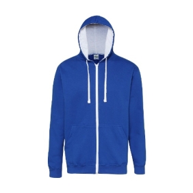 Varsity Zipp Zoodie JH053 - Royal blue / Arctic white