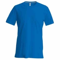 kariban heren v-hals t-shirt kobalt blauw