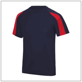 Dri-Fit kids Contrast Cool T JC003J French navy-Fire red.