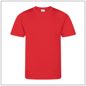 Kids Cool Smooth T JC020J - Fire Red