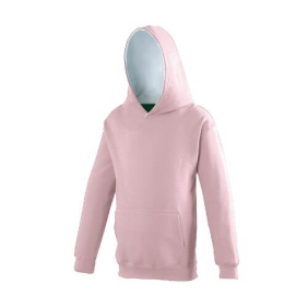 Kids Varsity Hoodie JH003J Baby Pink - Arctic white