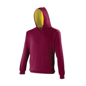 Kids Varsity hoodie JH003J Burgundy - Gold