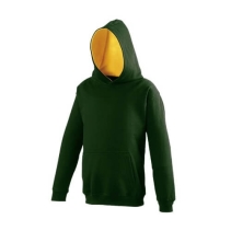 Kids Varsuty Hoodie JH003J Forest Green - Gold