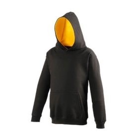 kids Barsity hoodie JH003J Jet black - Gold