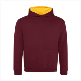 Kids Varsity hoodie JH003J Burgundy - Gold