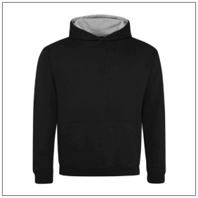 Kids Varsity hoodie JH003J Jet black - Heather Grey