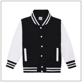 AWDis Kids Varsity Jacket JH043J | BBshirts Kleuren Jet black-White
