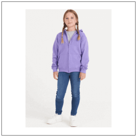 Kids Zoodie JH050J Digital Lavender model voorkant
