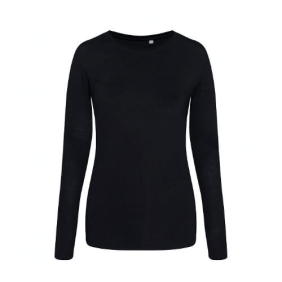 Long Sleeve Women's TRI-BLEND T - JT002F Kleuren Solid black
