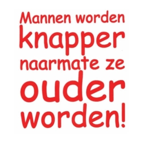 Mannen worden knapper naarmate ze ouder worden.