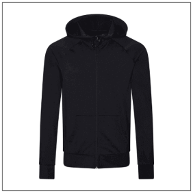 Men's Cool Contrast Zoodie JC057 – sportieve stijl met performance-fit Kleuren Jet black