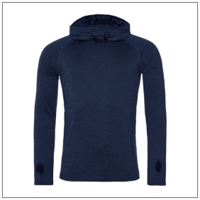 Mens Cool Cowl Neck Top JC037 - Navy melange