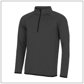 Men's Cool Zip Sweater JC031 - Charcoal Jet black.