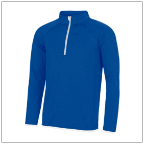 Men's Cool 1/2 Zip Sweat JC031 - Royal blue White.