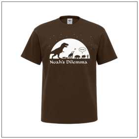 Noahs Dilemma bedrukt op een t-shirt