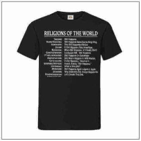 Religions of the world tshirt van BBshirts