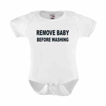 Remove baby before washing Rompertje