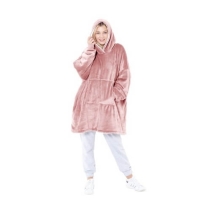 Reversible Sherpa hoodie - Pink